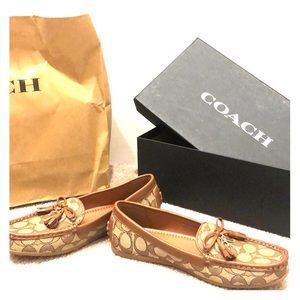 Coach Greenwich Sig Khaki Saddle shoes